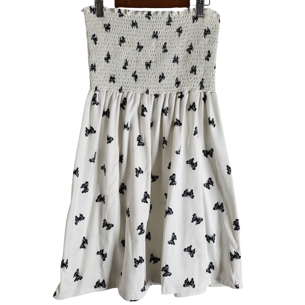 Papaya Black and White Butterfly A-Line Skirt